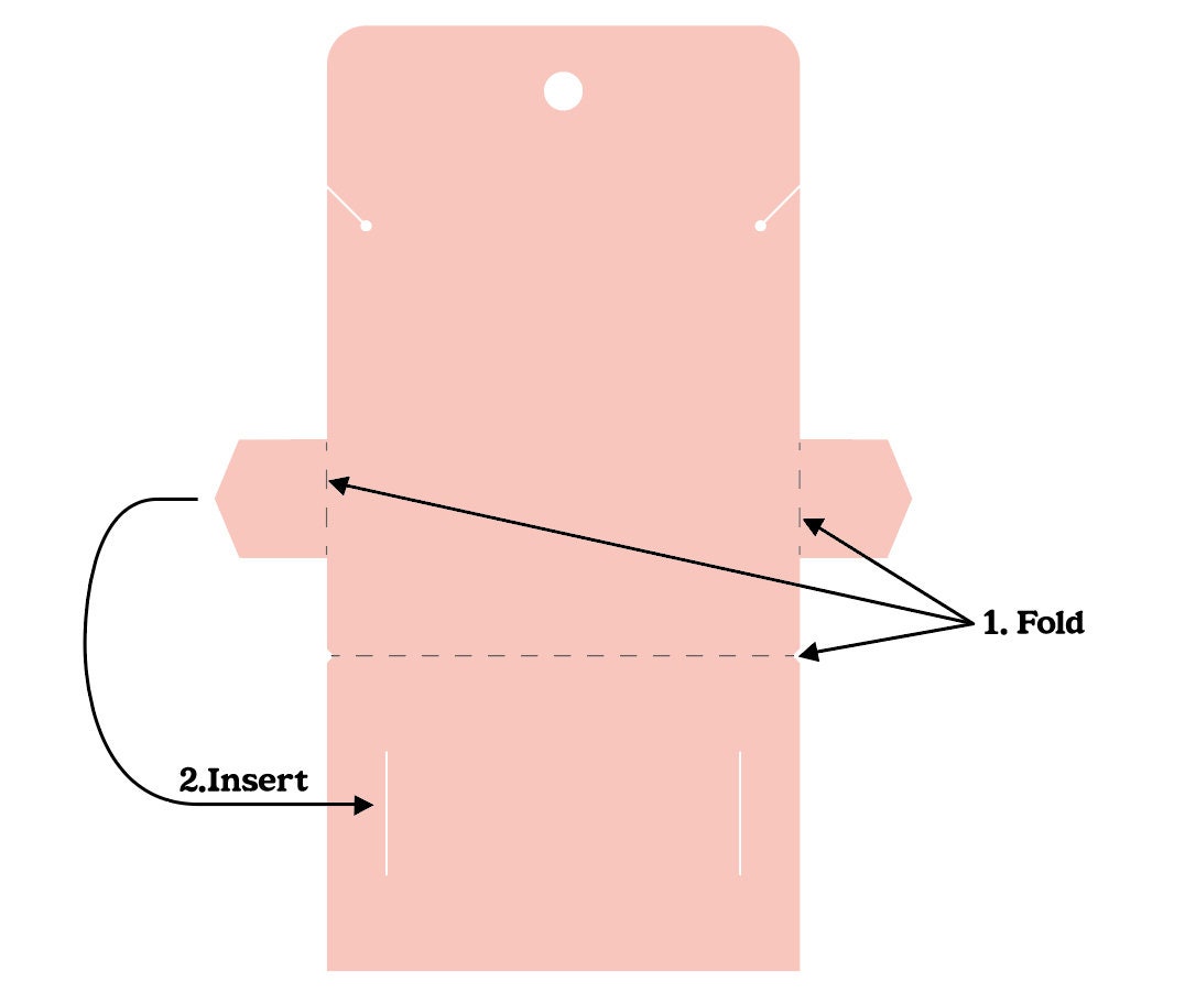 Necklace Display Card With Pocket Blank Template Necklace Etsy Australia