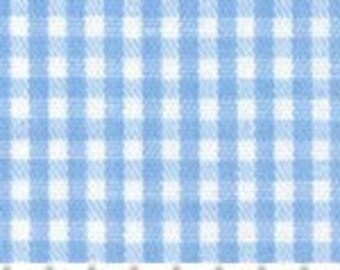 Blue 1/16 Premium 100% Cotton Fabric by the HALF Yard, Gingham Fabric