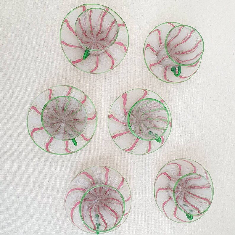 Murano Cups and Saucers Espresso Cups Etsy