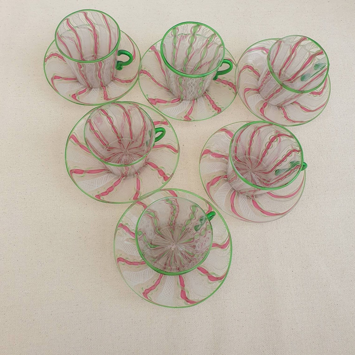 Murano Cups and Saucers Espresso Cups Etsy