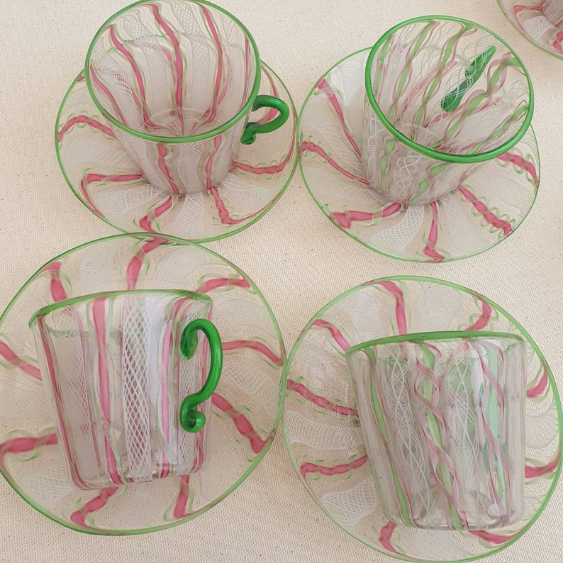 Murano Cups and Saucers Espresso Cups Etsy