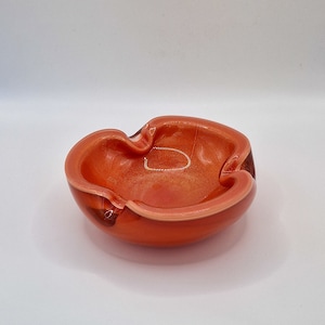 Murano orange and gold catchall. BARBINI