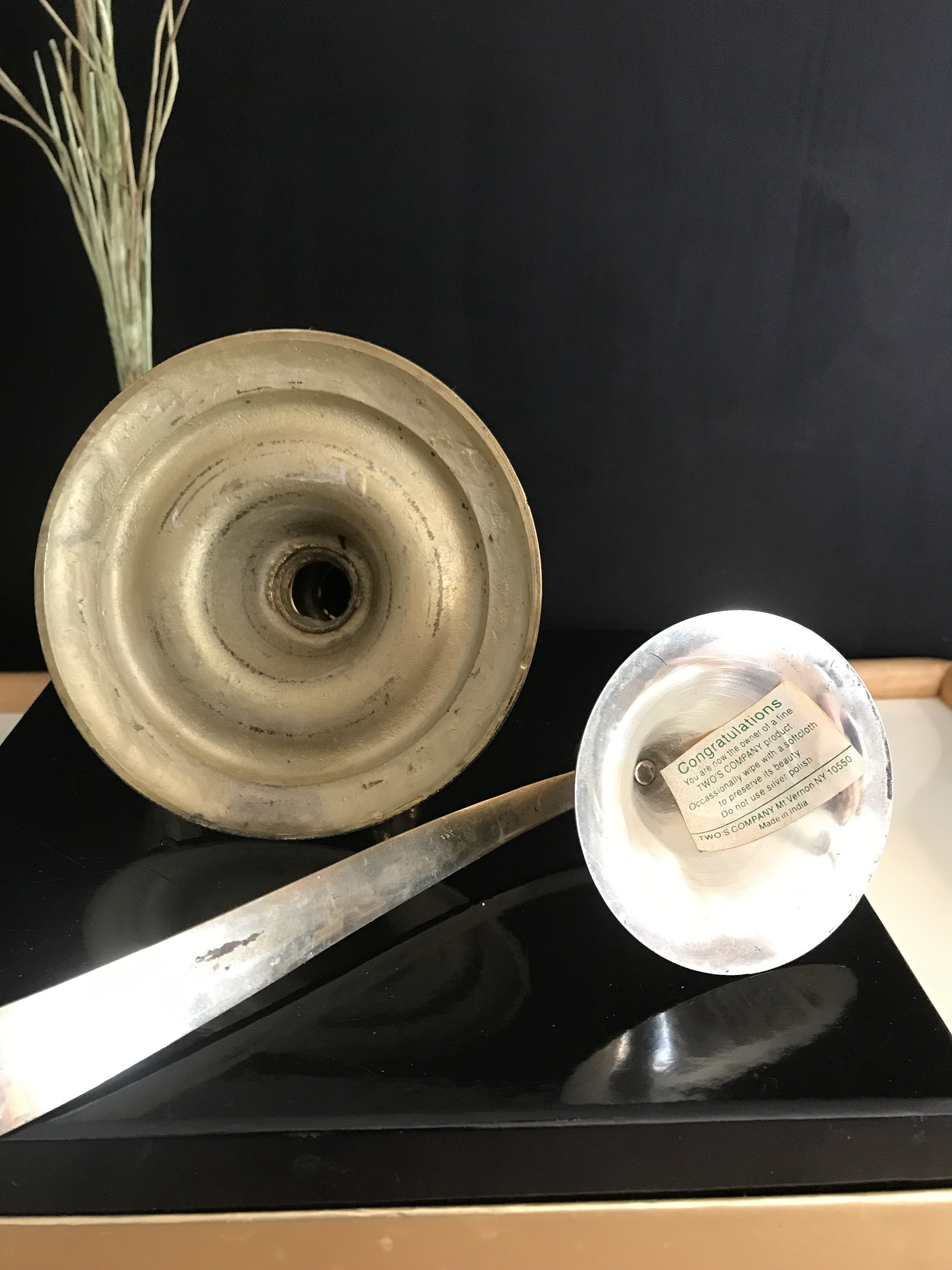 Brass Candle Stick and Snuffer Bundle Etsy