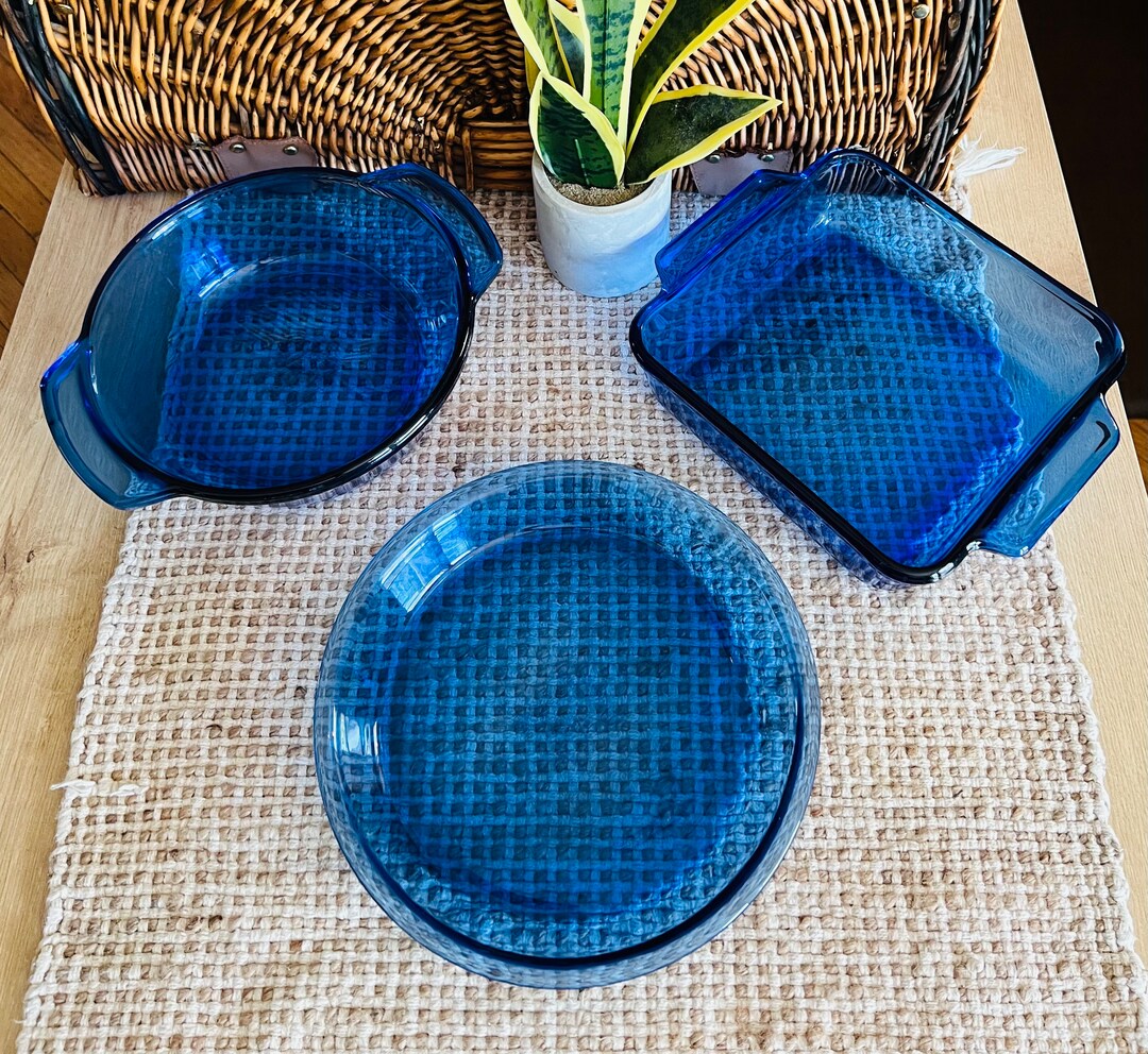 Cobalt Blue 3 Pc. Anchor Ovenware - Etsy