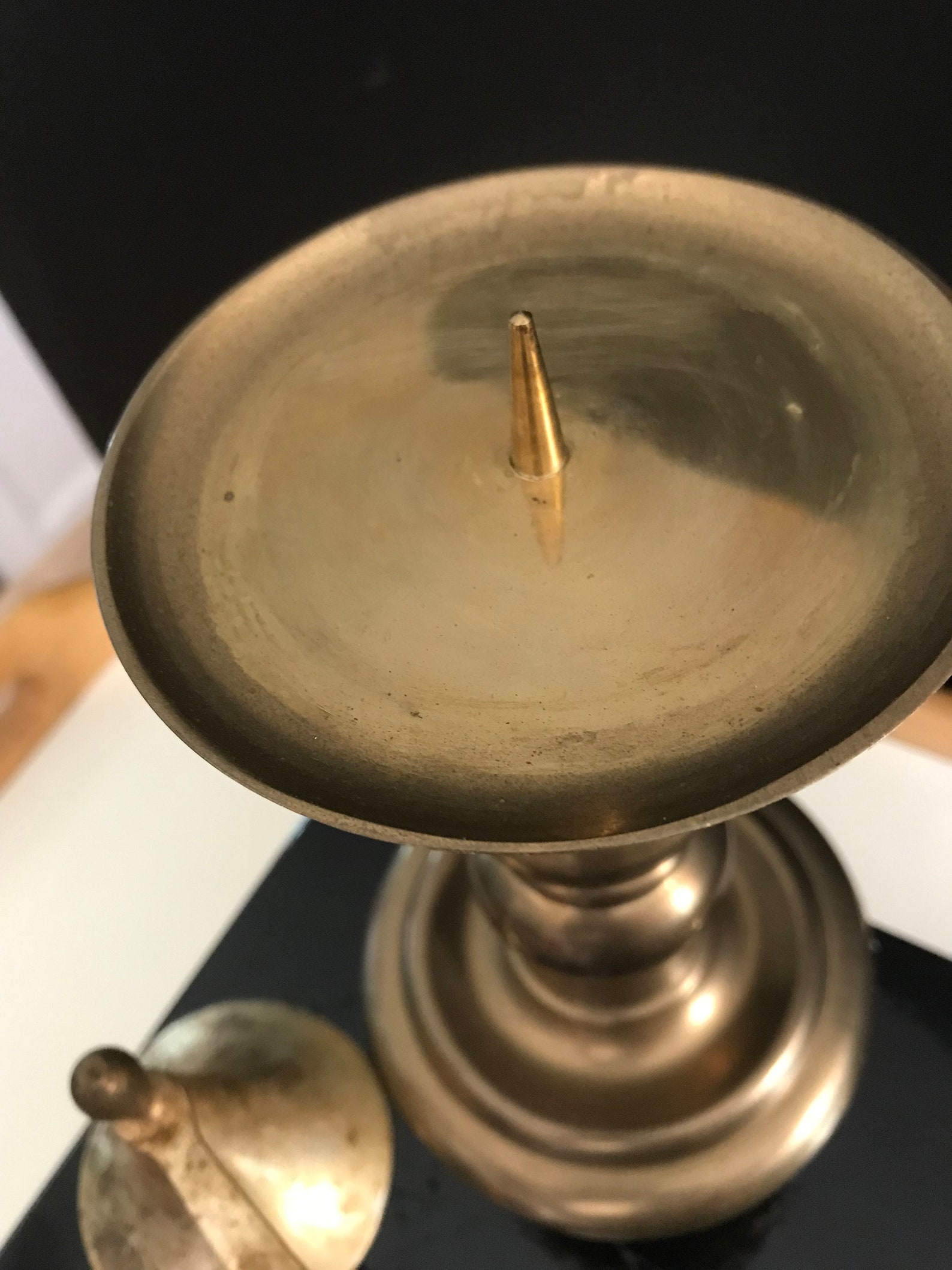 Brass Candle Stick and Snuffer Bundle Etsy