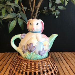 Ceramic Easter Bunny Teapot/ EASTER Decor