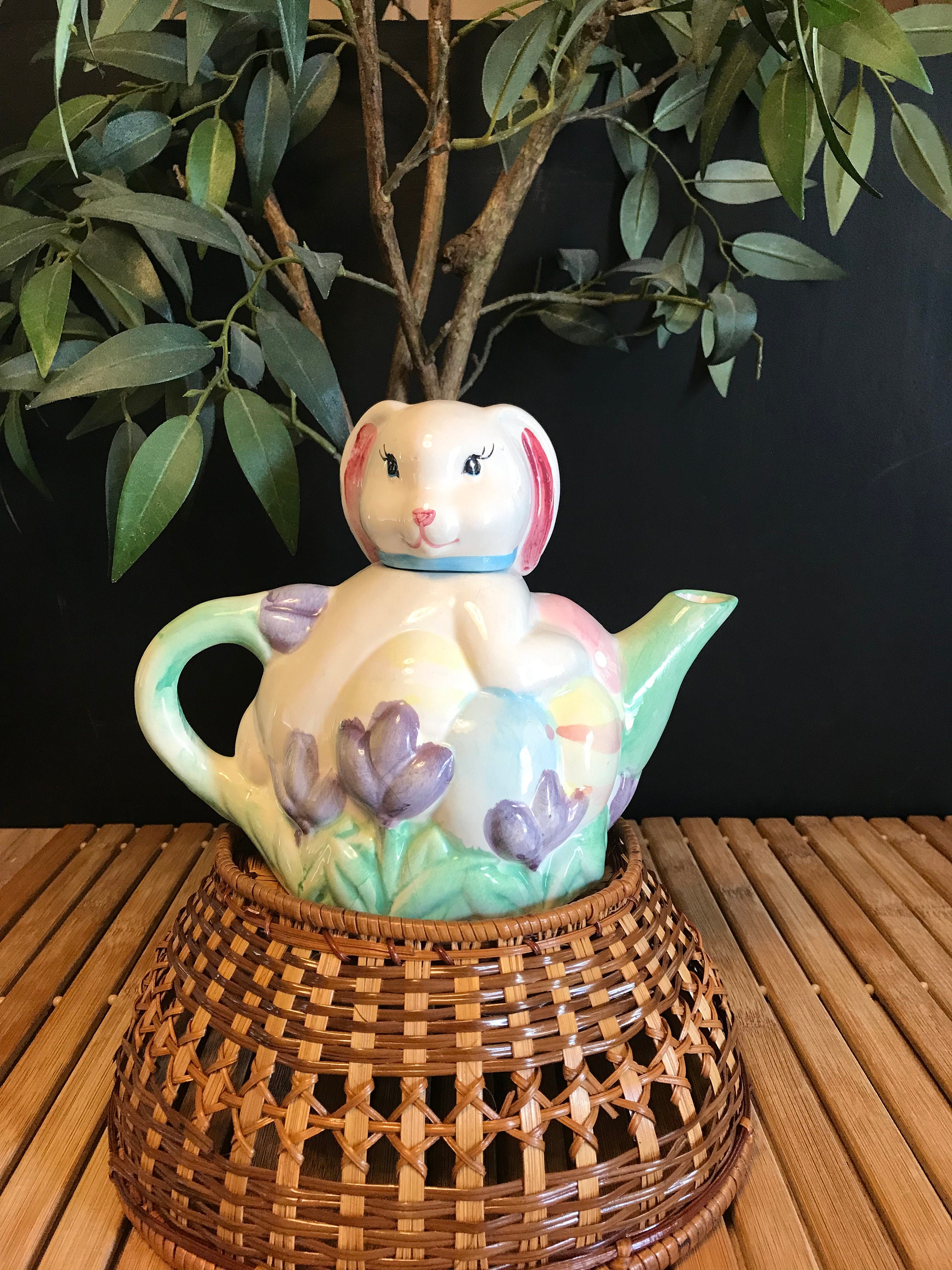 Rabbit Ceramic Teapot Mini Teapot Ceramic Cute Teapot European Ceramic  Teapot Ceramic Loose Leaf Teapot Stove Tea Kettle Small Tea Kettle  Decorative