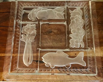 Duncan Miller Frosted  Appetizer Plate