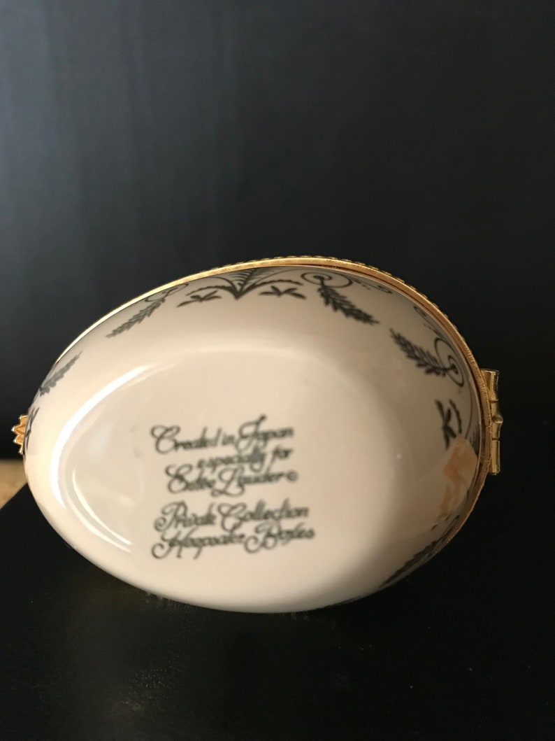 Estte Lauder Private Collection Egg Shaped Keepsake Box Made - Etsy