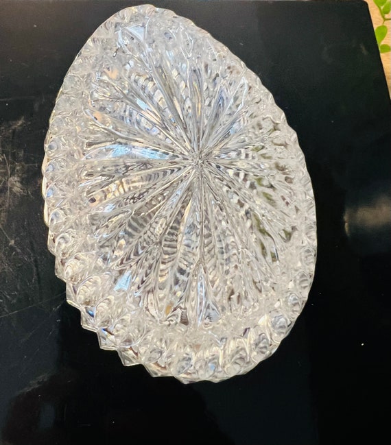 Gorham Chantilly Cut Lead Crystal Egg Jewelry Trinket… Gem