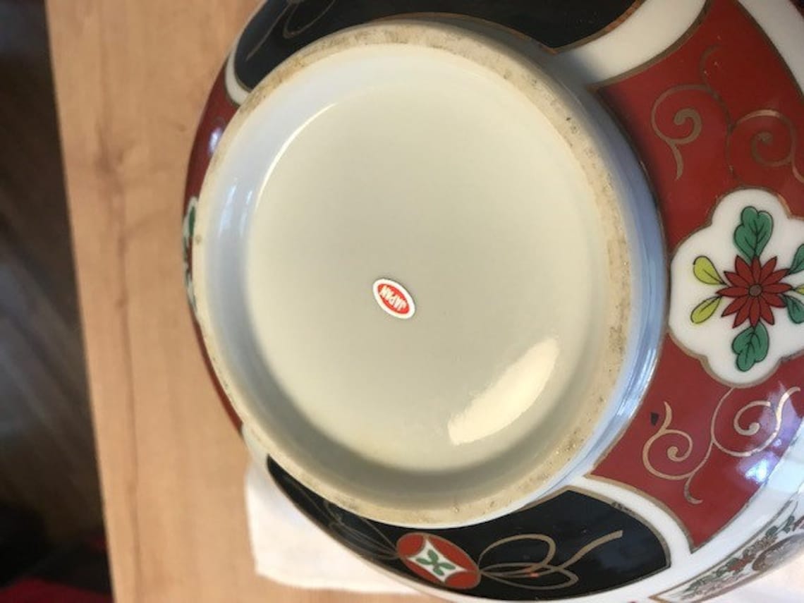Vintage Japanese Serving Bowl Imari Porcelain Etsy