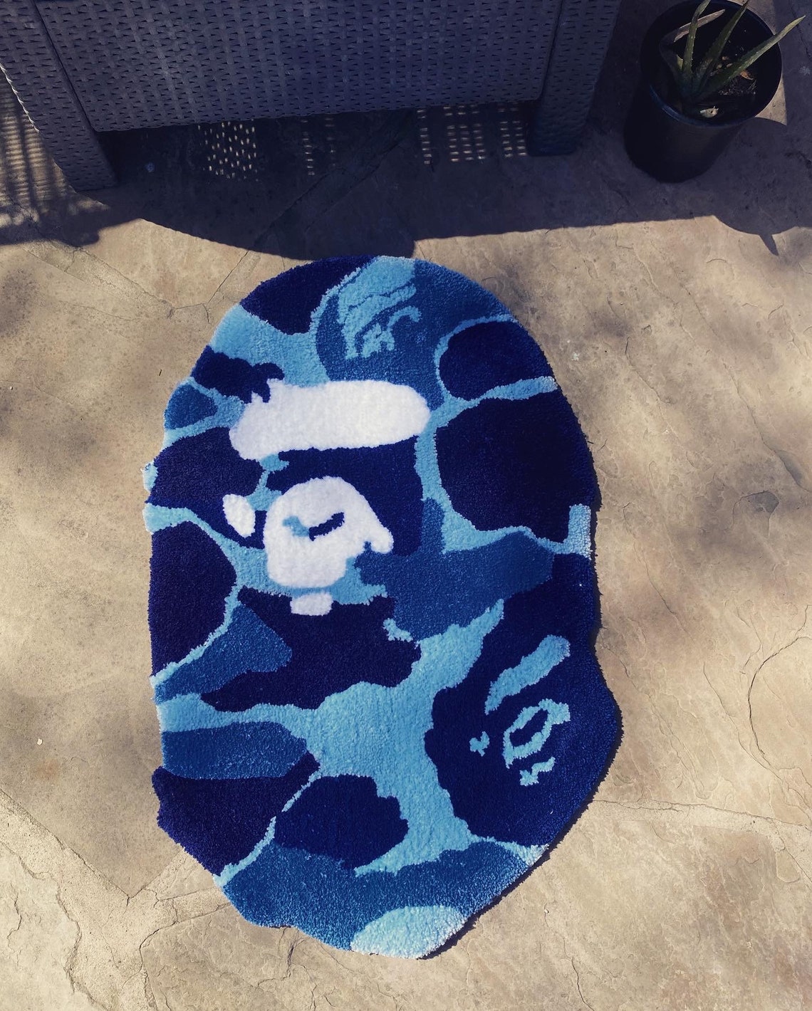 Camo tufted bape rug ape supreme streetwear Etsy