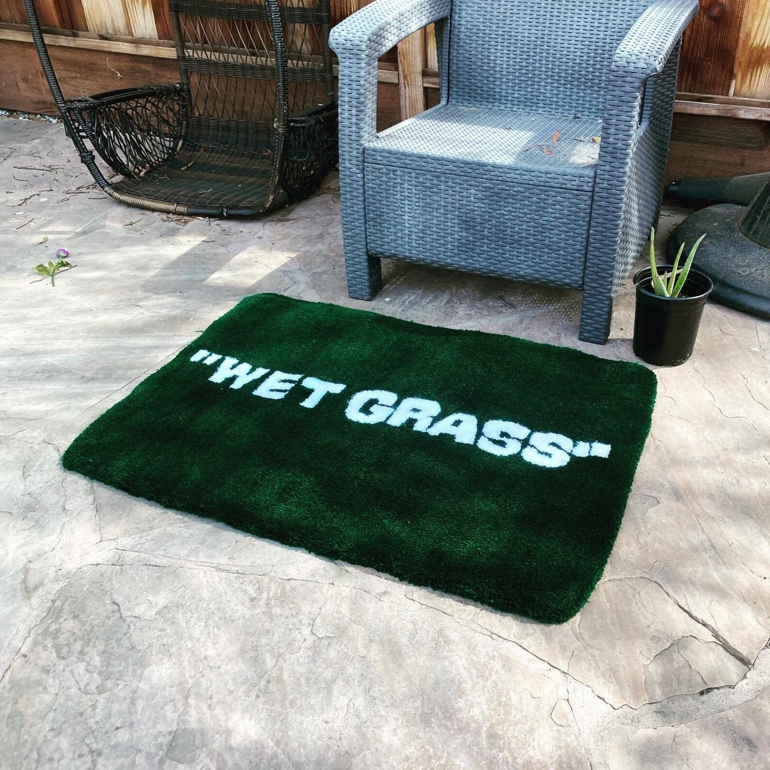 Wet grass hand tufted rug Etsy
