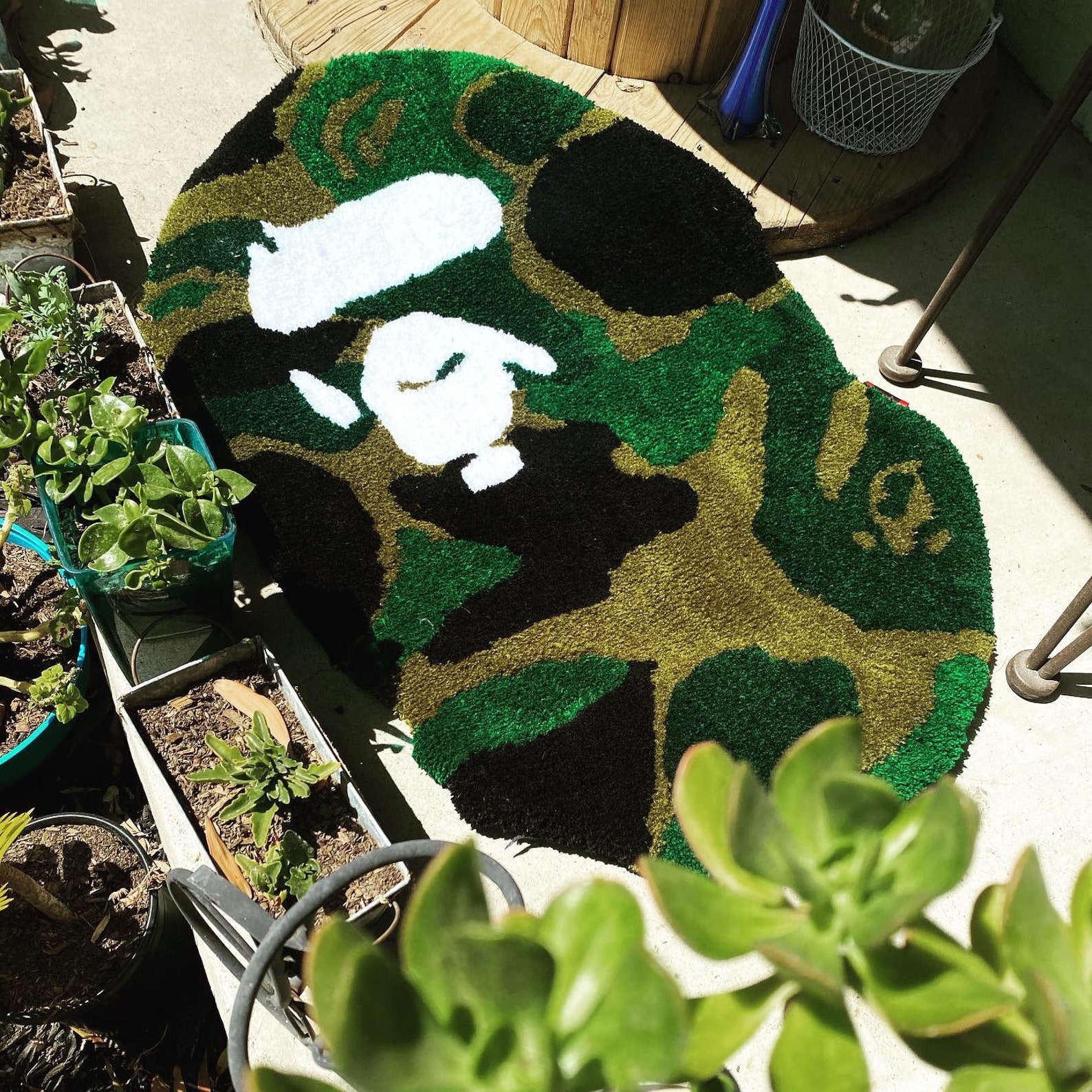 Camo tufted bape rug ape supreme streetwear Etsy