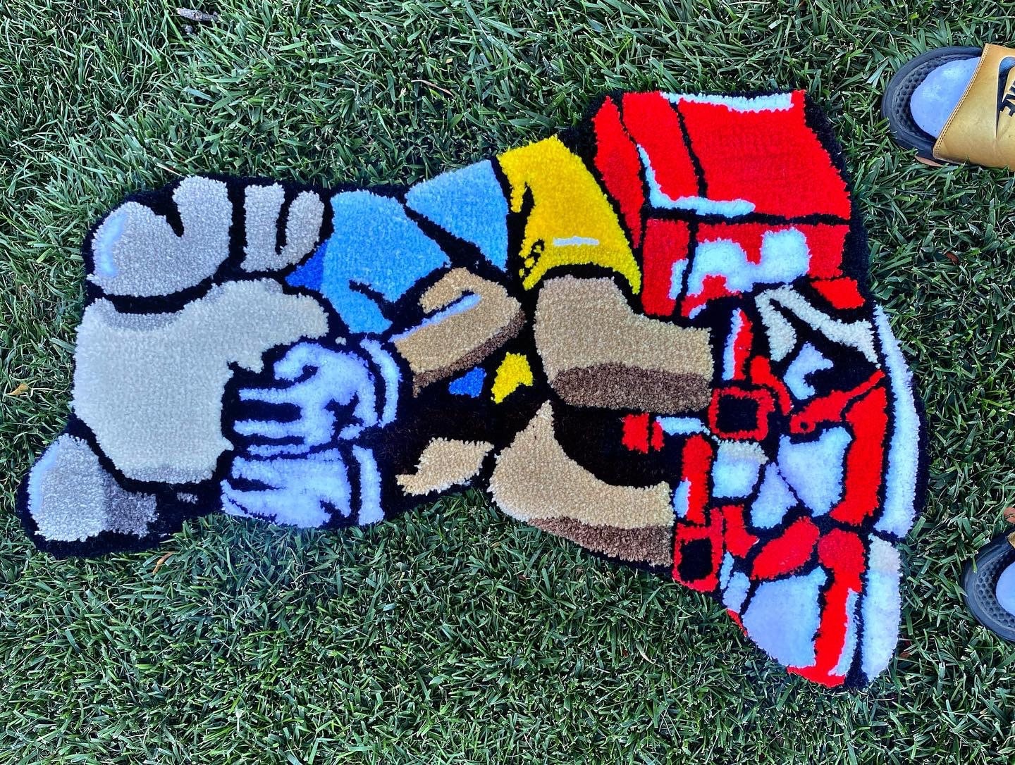 Kaws rug hand made hand tufted tufting rugs custom rug Etsy