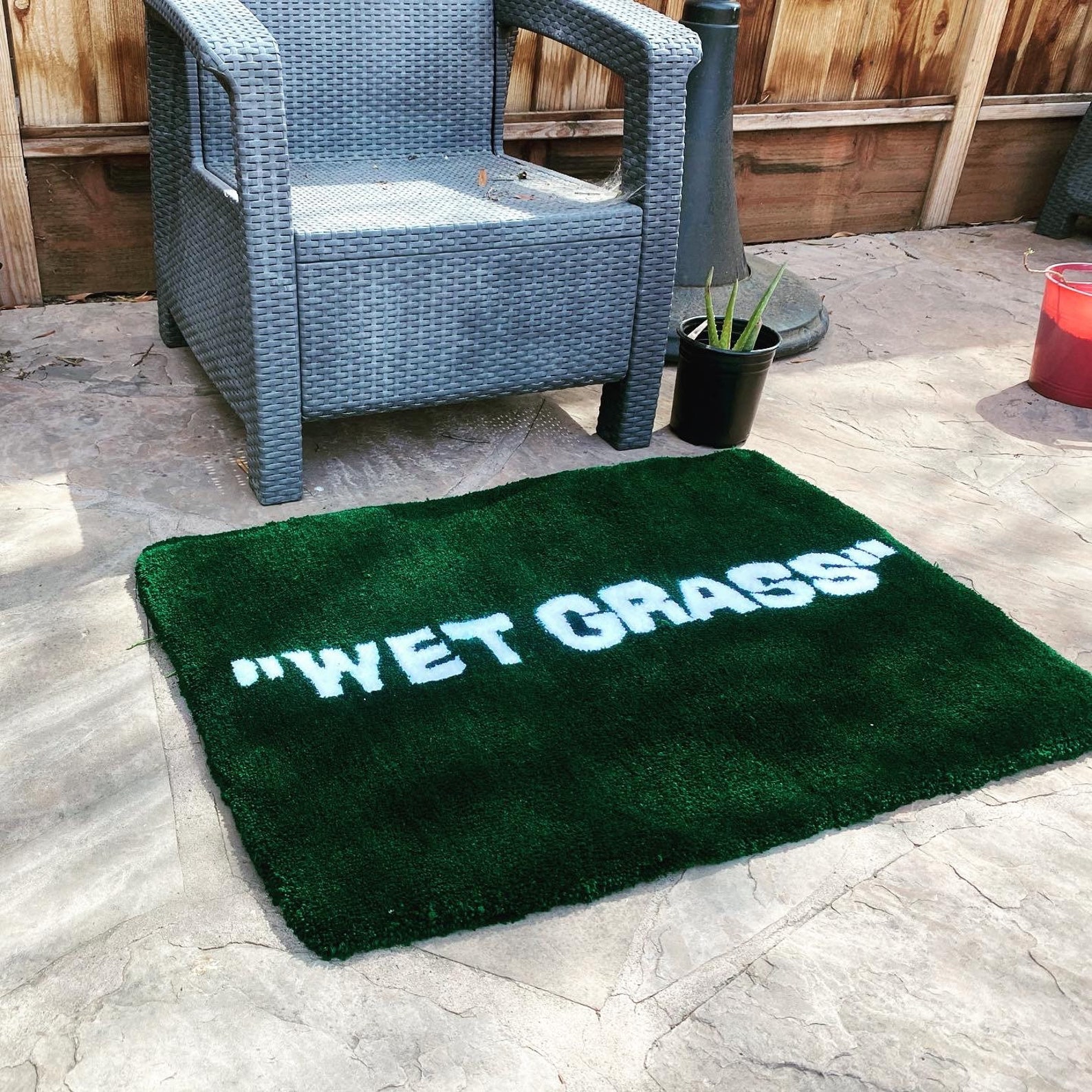 Wet grass hand tufted rug Etsy