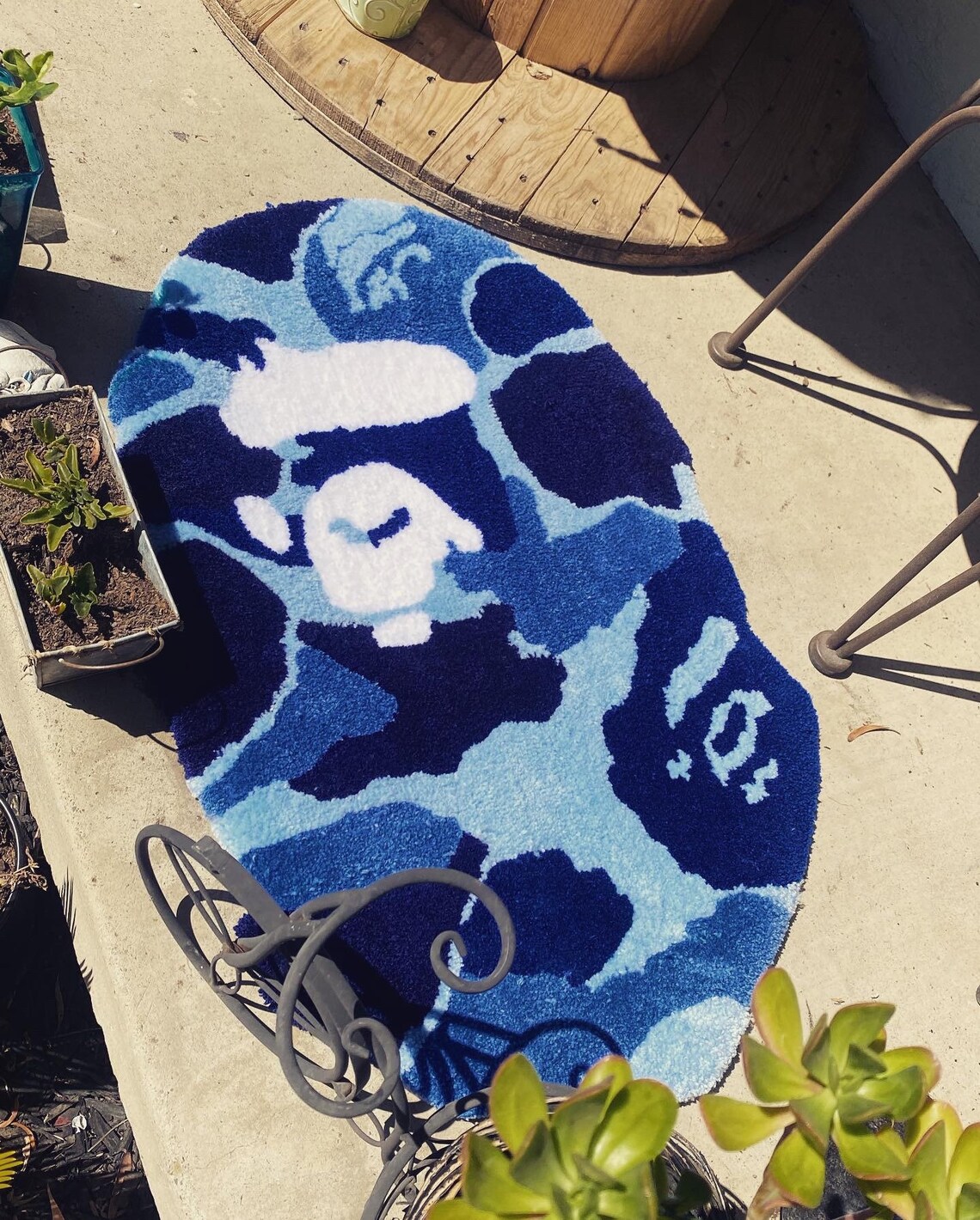 Camo tufted bape rug ape supreme streetwear Etsy