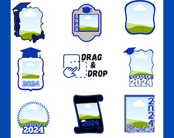 Afstudeerfansjablonen, Grad Fan 2024, Canva AfstudeerfanTemplates, bewerkbare afstudeerfansjabloon, Afstudeerfanbundel