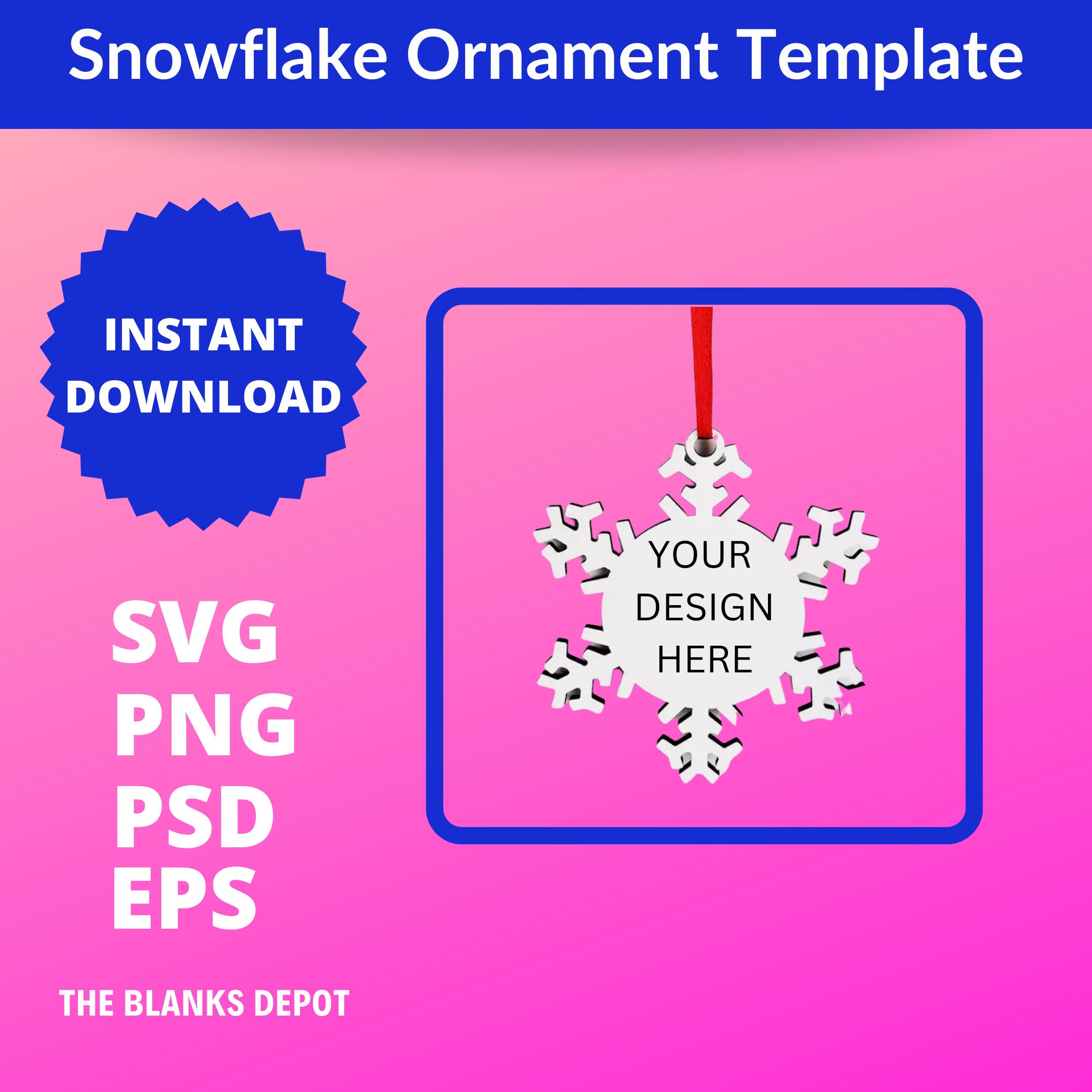 Snowflake Ornament Template Sublimation Blanks Template Christmas Snowflake Ornament Template Sublimation Blanks Template Christmas