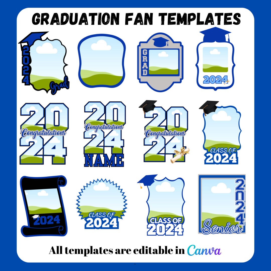 Graduation Fan Template Graduation 2024 Editable Graduation Fan ...