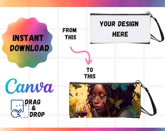 Sublimation Wallet Template, Sublimation Wallet PNG File, SVG Wallet Template, Sublimation Template; Canva PDF Template