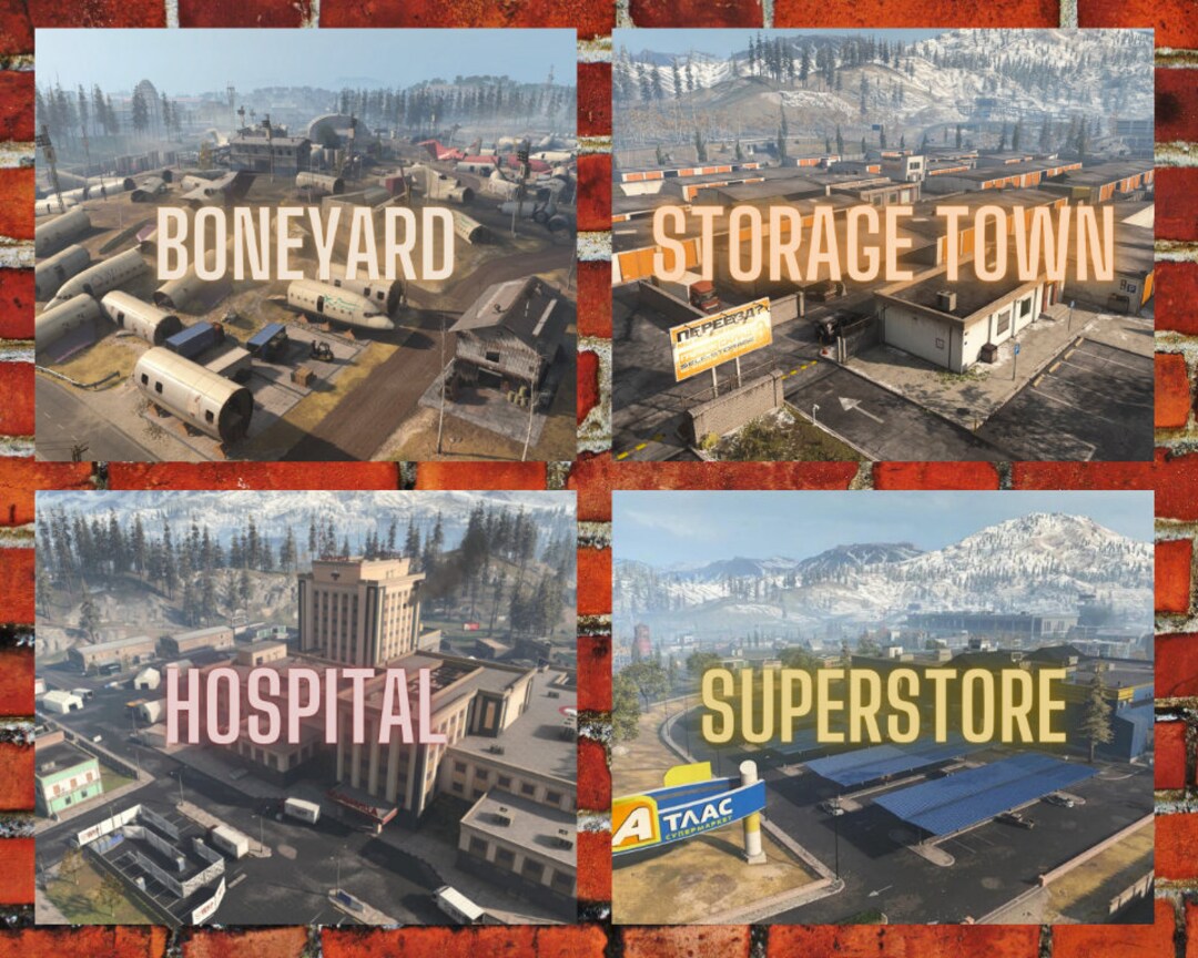 BUNDLE Call of Duty Warzone Verdansk Map Poster Prints - Etsy