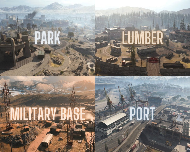 BUNDLE Call of Duty Warzone Verdansk Map Poster Prints - Etsy Ireland