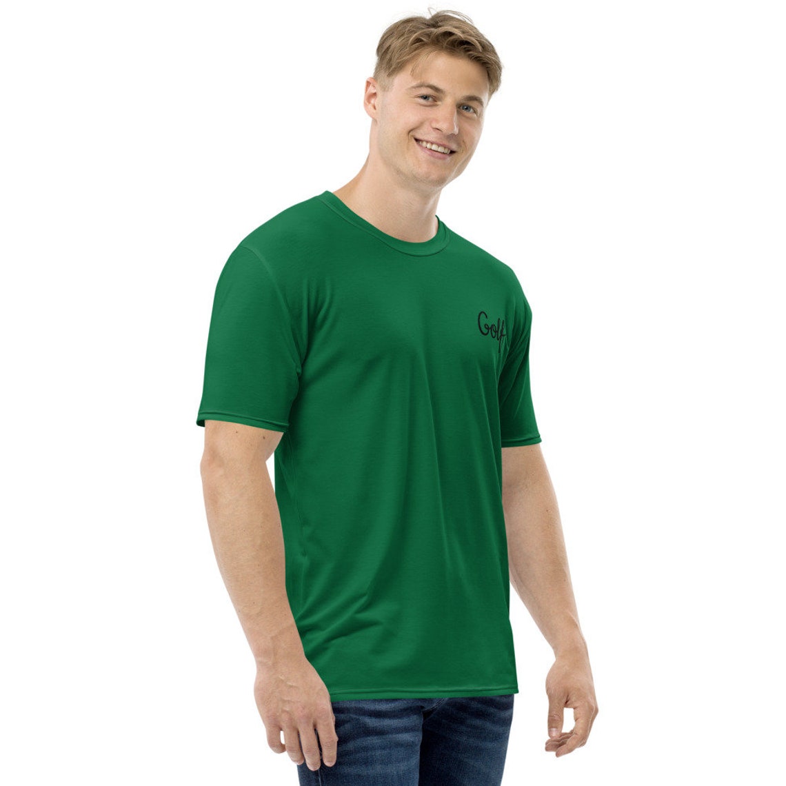 Men's Green Golf tshirt Etsy