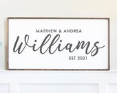 Personalized Couple Names Sign, Couple Name Wood Sign, Wedding Gift Idea, Anniversary Gift Idea, Custom Names Board, Couple Gifts