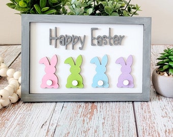 Happy Easter Peeps Sign, Easter Sign, Easter Decor, Happy Easter Sign, Spring Decor, Easter Decoration, Bunny Decoration