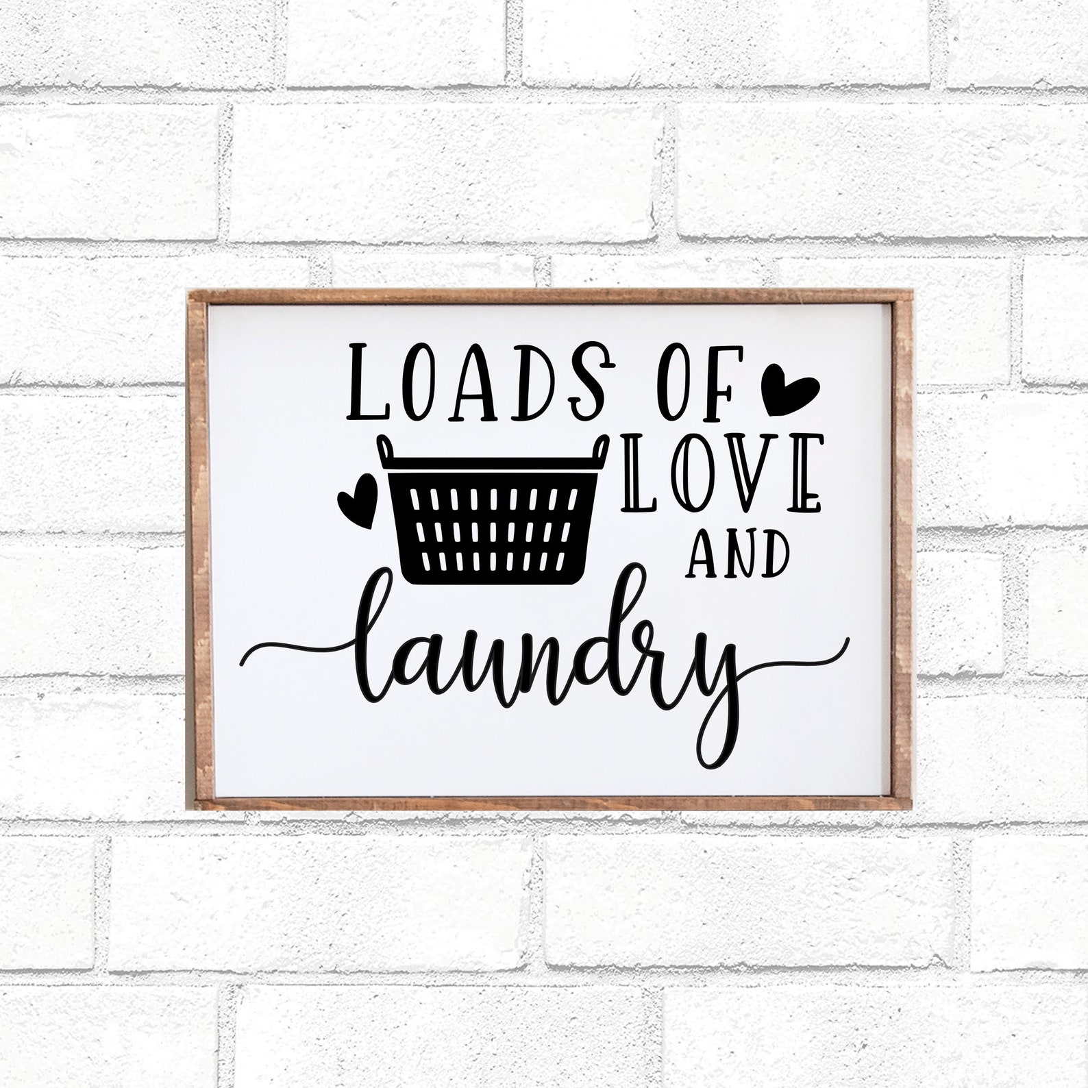 Loads of Love and Laundry Wood Sign Laundry Wall Art Laundry Etsy