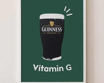 Guinness Beer Print: Humorous Irish Pub Decor (Digital Download)