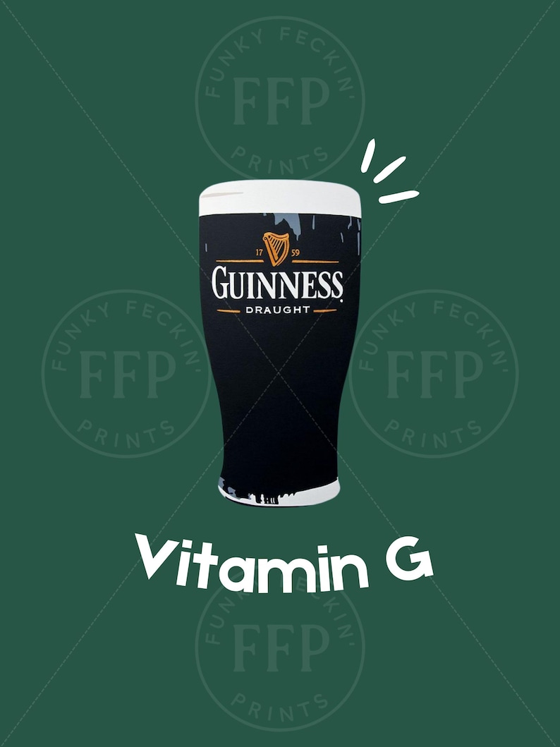 Guinness Beer Print: Humorous Irish Pub Decor (Digital Download) image 2