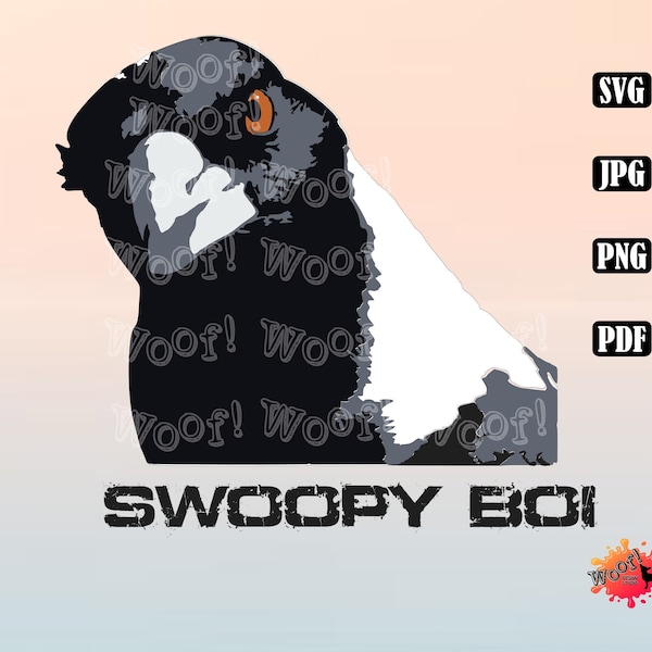 SWOOPY BOI, Australian Magpie, Maggie, Aussie, Bird, Funny, Swooping, Silhouette, Cricut, SVG, make decals, t-shirts, mugs, car sticker