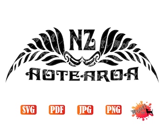 AOTEAROA SVG, Māori, Long White Cloud, Tribal, Silver Fern, Kiwi, New Zealand, png, jpg, digital, Vinyl Cut File, Vector, Silhouette, Cricut
