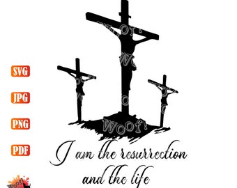 JESUS, Easter, Resurrection, Crucifixion, Religious, Lord, Christian, SVG, jpg, Digital, Vinyl Cut File, Vector, Silhouette, Cricut, Craft