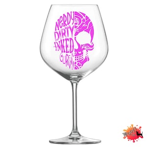 Grindstore - Maglietta Da Donna Nerdy Dirty Inked & Curvy, Colore Nero, Taglia XL, Stile Alternativo