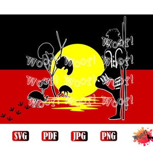 Aborigines, Ureinwohner SVG, Ureinwohner, Torres Strait Islander, Uluru, Australien, Flagge, Vinyl Schnitt Datei, Silhouette, Cricut, Vektor