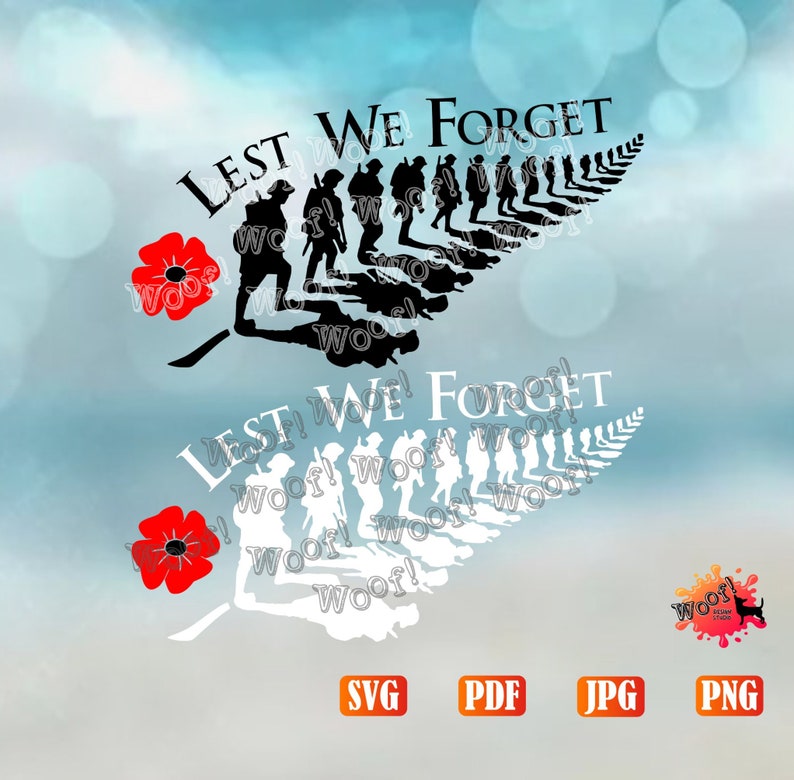 ANZAC, Soldier, Veteran, New Zealand, Kiwi, Maori, Remembrance Day, Army, Lest We Forget, Digger, Silver Fern Silhouette Cricut, SVG image 1