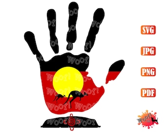 Aboriginal First Nation Indigenous Torres Strait Islander Christmas Island Uluru Australia Flag SVG  Vinyl Cut File Silhouette, Cricut
