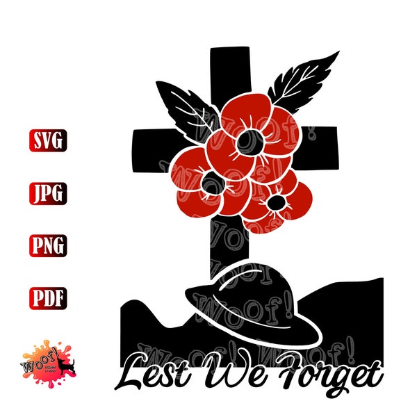 ANZAC Soldier Veteran Australia Aboriginal First Nation New Zealand Maori Remembrance Day Army Lest We Forget Cross Silhouette Cricut SVG