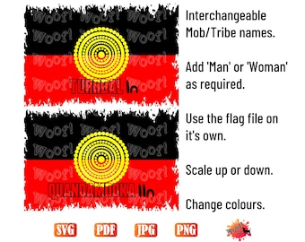 First Nation Flag Indigenous Torres Strait Islander Aboriginal Mob Tribe Thursday Island Australia Country Man Woman Silhouette, Cricut