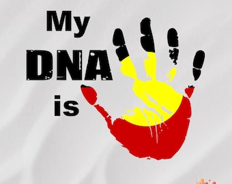 ADN Primera Nación Indígena Isleño del Estrecho de Torres Aborigen Isla Thursday Bandera de Australia Impresión de palma Silueta SVG, Cricut