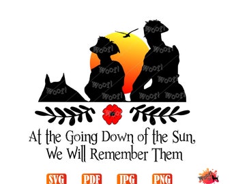 ANZAC, Soldier, Veteran, Last Post, Lighthorse, WW1, Poppy, Remembrance Day, Army, Lest We Forget, Vinyl Cut File,  Silhouette Cricut SVG