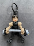 Female gym mate  fitness  exercise paracord keyring. product logo