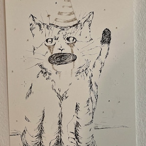 Katze Kunstdruck | DIN A4 | Geburtstag