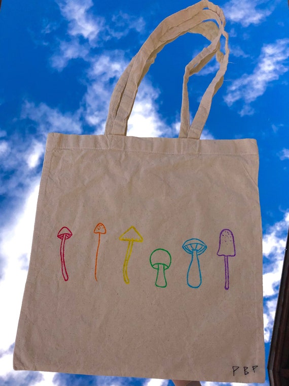 DIY Painted Rainbow Tote Bag