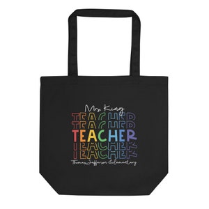 Personalized Teacher Tote Bag, Custom Tote Bag, Teacher Tote, Personalized Teacher Bag, Gift for Teacher