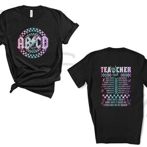 Retro Teacher Tour Front and Back Shirt, ABCD Teacher Tour, Gift for Teacher, Back to School
