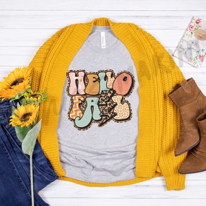 Hello Fall Leopard Shirt, Fall T-Shirt, Cute Fall Shirt, Autumn Shirt, Happy Fall Shirts, Thanksgiving Shirt, Fall Teacher Shirt